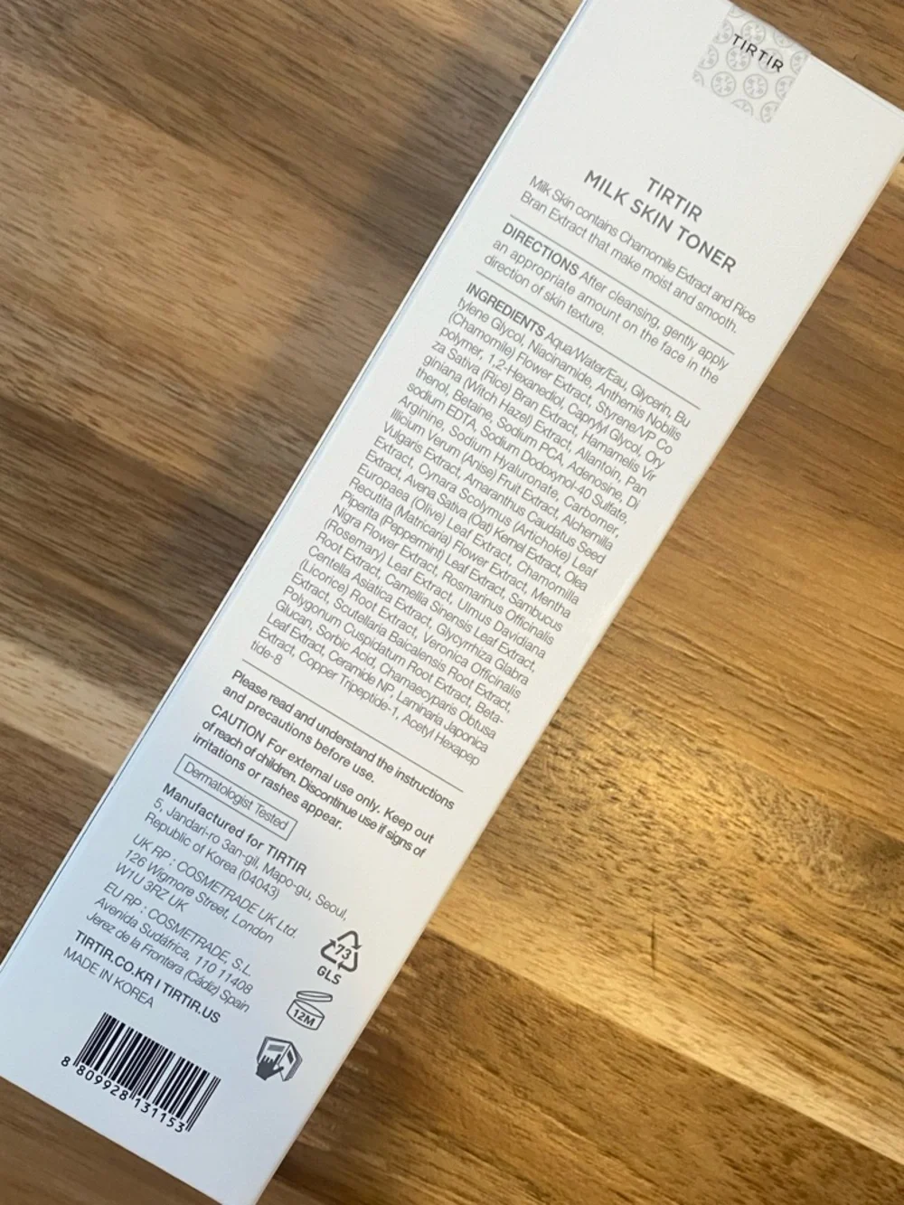Tir Tir Milk Skin Toner South Korean Skin Toner TIR TIR Skin Toner NEW - Picture 3 of 6